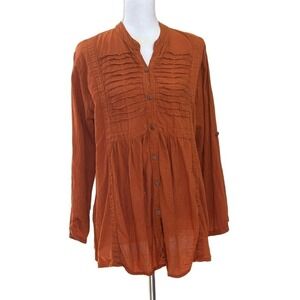 J. P. & Mattie rust lightweight cotton tunic, medium, bohemian, hippie